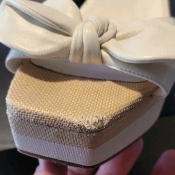 Jimmy Choo Ricia Leather & Raffia Platform Sandals - Picture 4 of 4